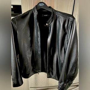 Lucky Brand Cafe Racer Lightweight Leather Jacket Large